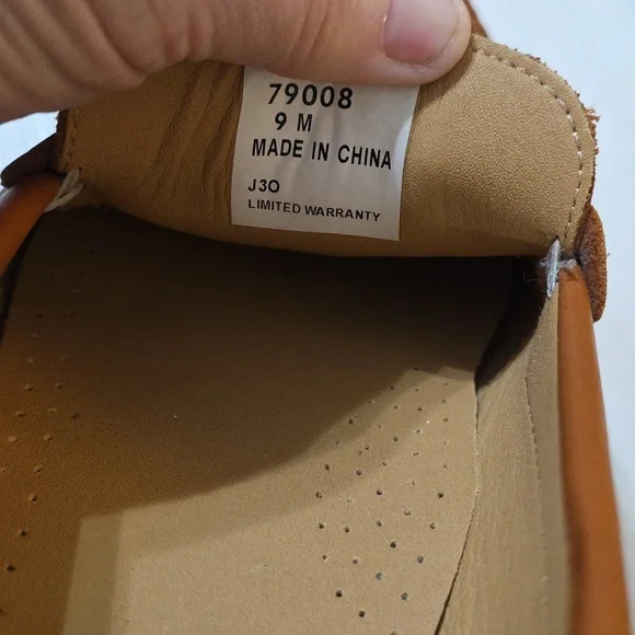 Foot Joy Men's Brown Faux? Leather Loafers Bridle Bit Accent Sz 9 GUC - Picture 3 of 14